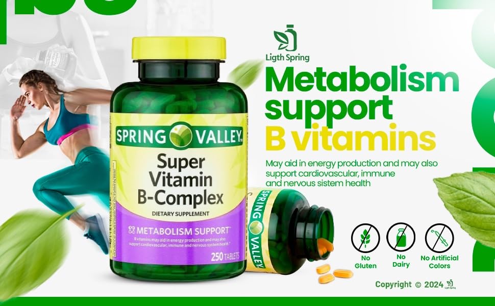 LightSpring Vitamin B-Complex Capsules, 250 Capsules