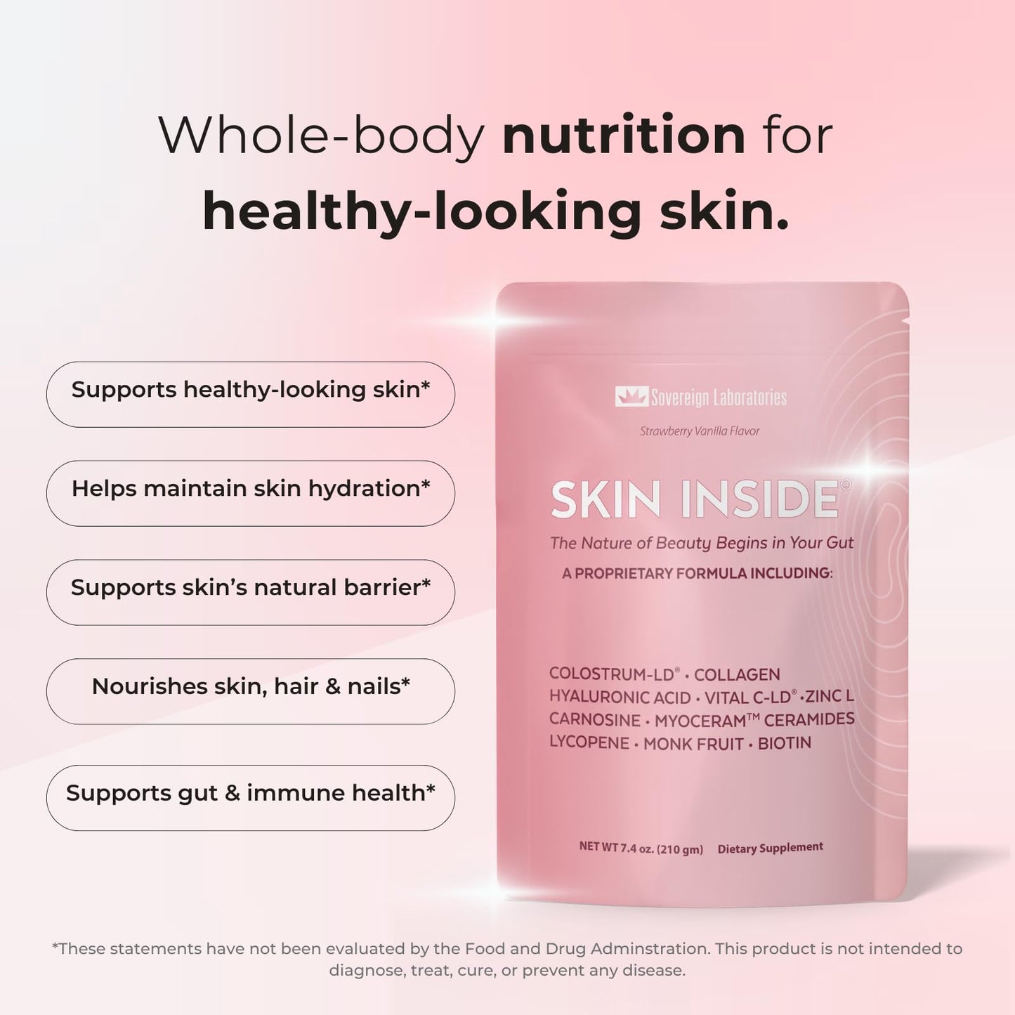 Colostrum-LD Skin Inside Collagen Nutritional Supplement Powder 7.4 oz