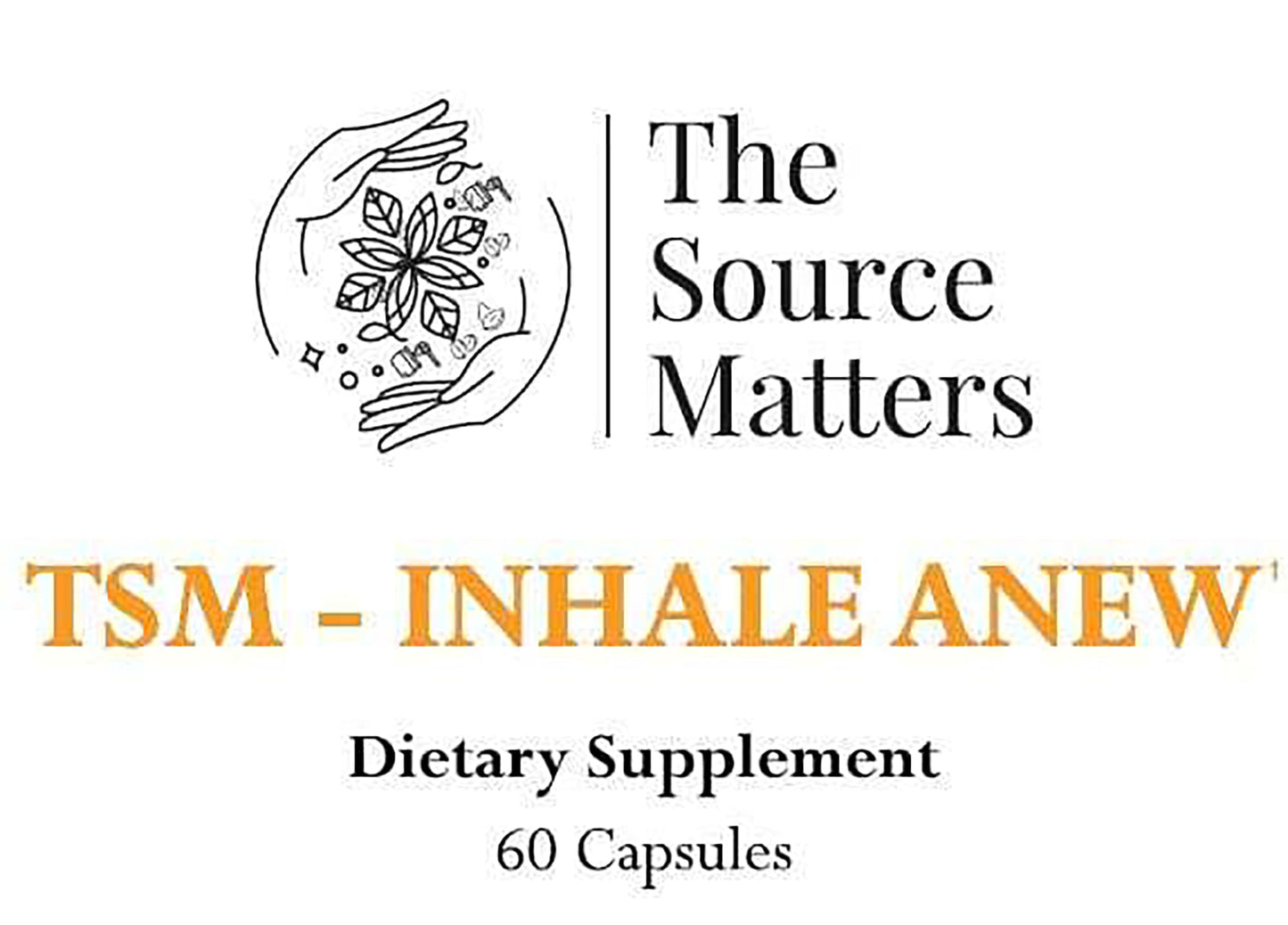 The Source Matters INHALE ANEW Respiratory and Sinus Support for Immune, Mucus, and Sinus Health, 60 Capsules
