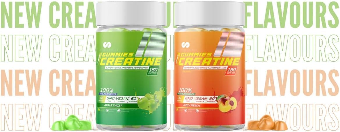 Limitless Pharma Pure Creatine Gummy Candy, 5g Creatine Monohydrate, 180 Gummies