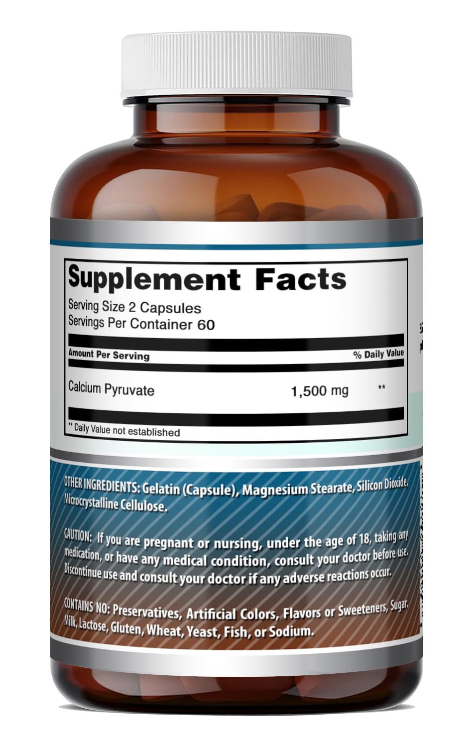 Amazing Nutrition Calcium Pyruvate Supplement Capsule, 120 Capsules