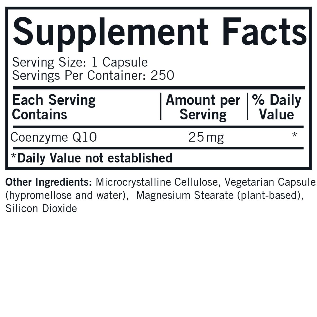 Kirkman Coenzyme Q10 25 mg 250 Capsules