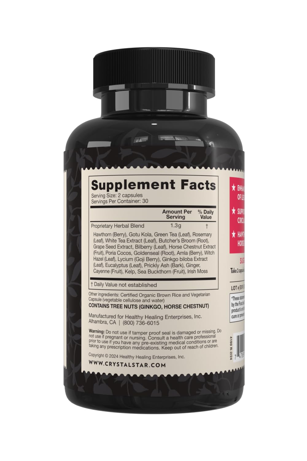 Crystal Star Vari-Vein Capsule 60 Count