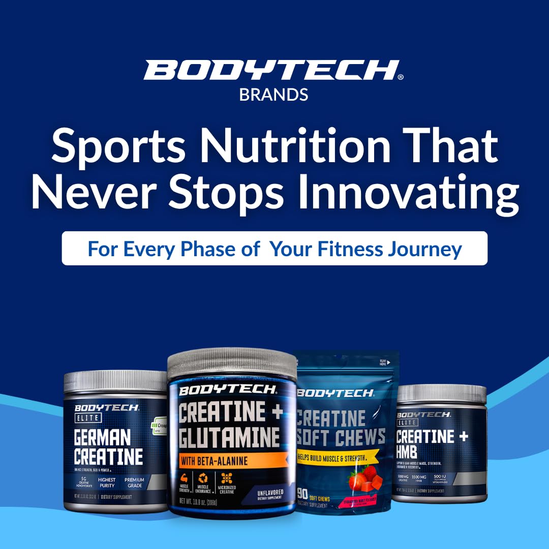 BodyTech Creatine + Glutamine Powder, 30 Servings (Pack of 1)