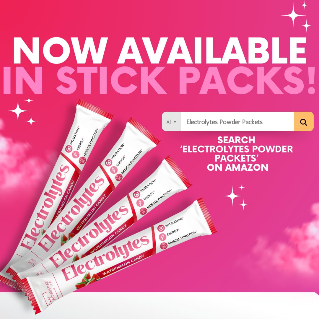 My Adventure to Fit Electrolytes - Blue Raspberry + Watermelon Candy Flavored Powder 10.58