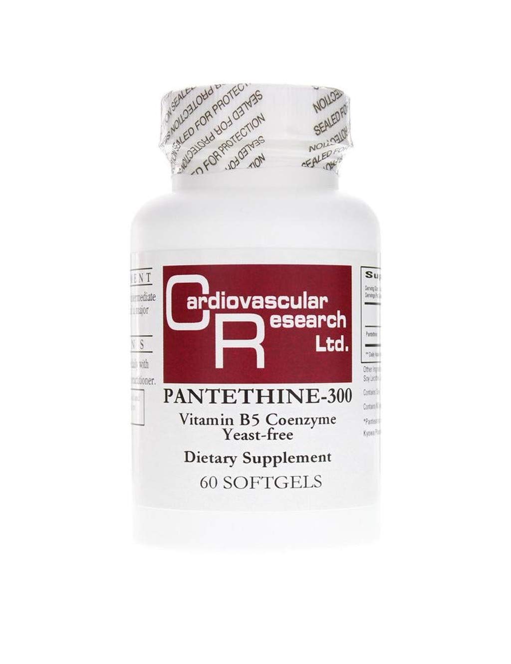 Cardiovascular Research Pantethine-300 Vitamin B5 Softgel 60 Count