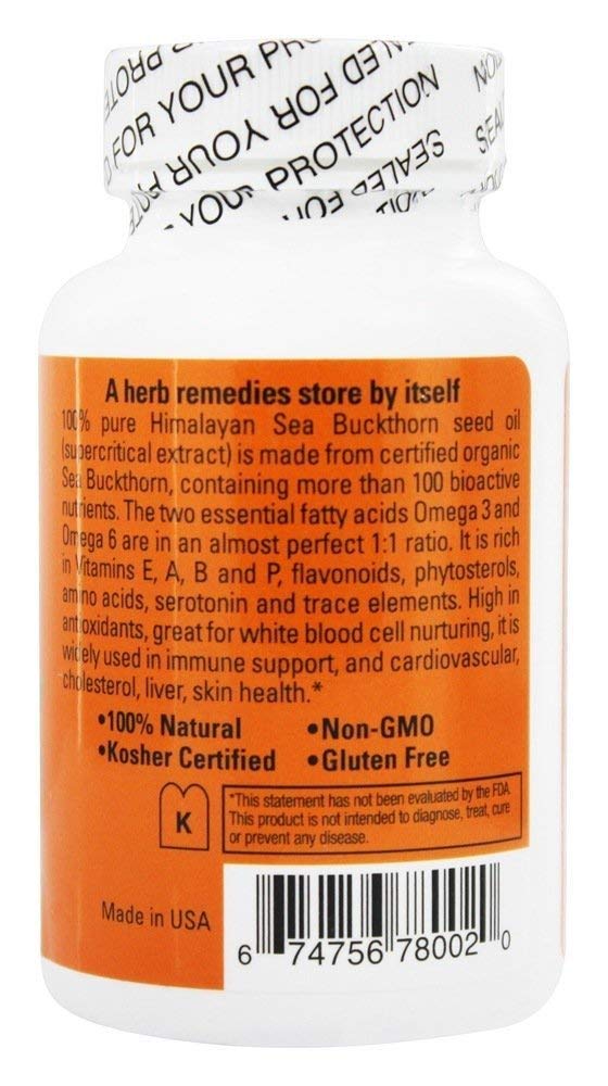 SEABUCKWONDERS Sea Buckthorn Seed Oil Softgels 60