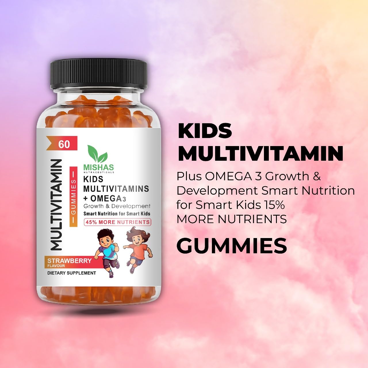 Mishas Nutraceuticals Kids Multivitamin Gummies 60 Count