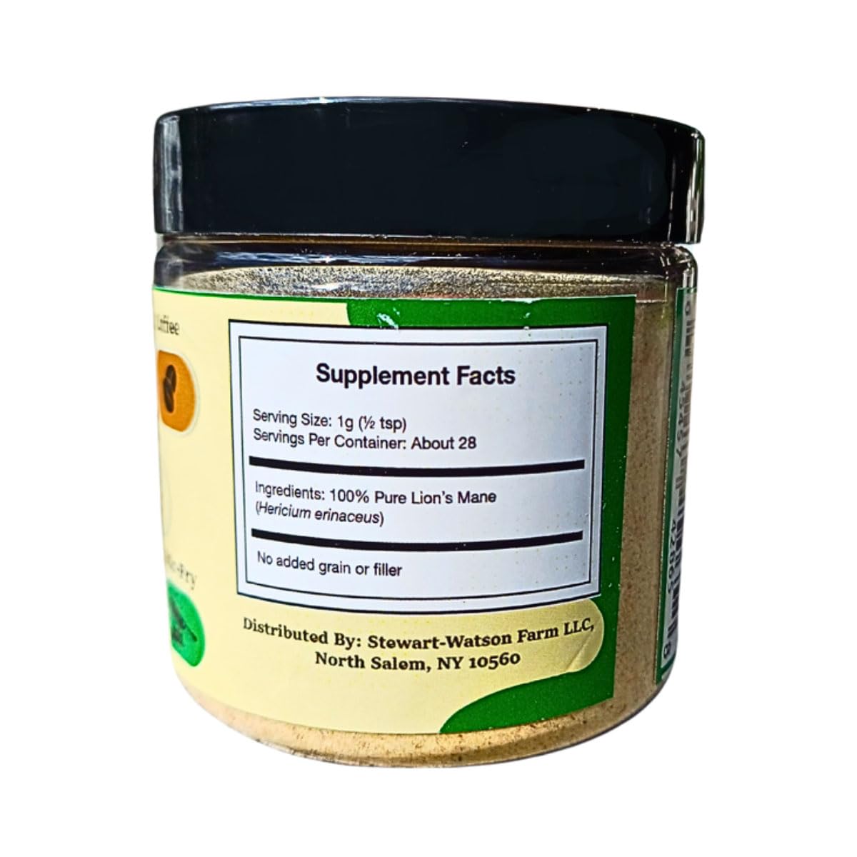 Stewart-Watson Farm Lion’s Mane Mushroom Powder Organic Brain & Memory Support Supplement, 100% Pure, Non-GMO, 2.2 Ounces