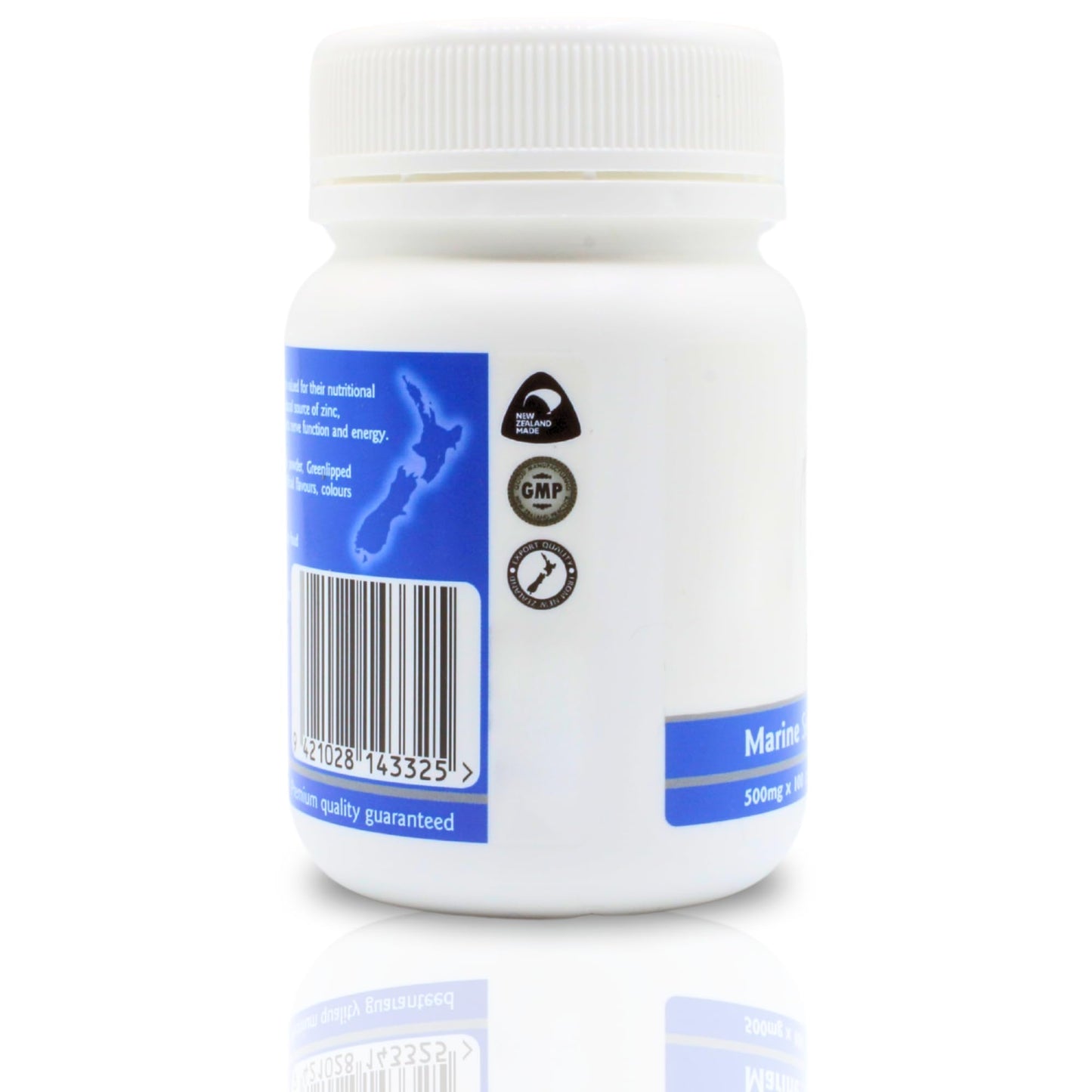 Deep Blue Health New Zealand Oyster Extract Powder Zinc Supplement Capsules 100 Count