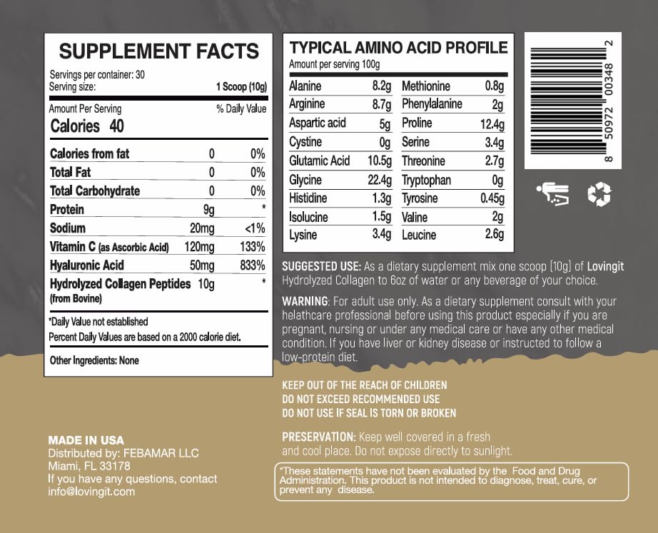 LOVING IT BÁRBARA DE REGIL Hydrolyzed Collagen Powder 30
