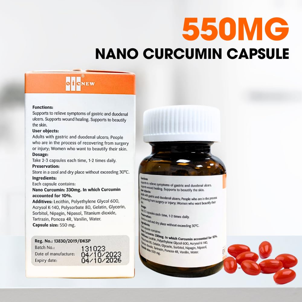 OIC NEW Nano Curcumin Capsule, 30 Count