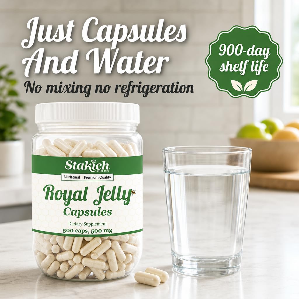 Stakich Royal Jelly Capsules 500 Count