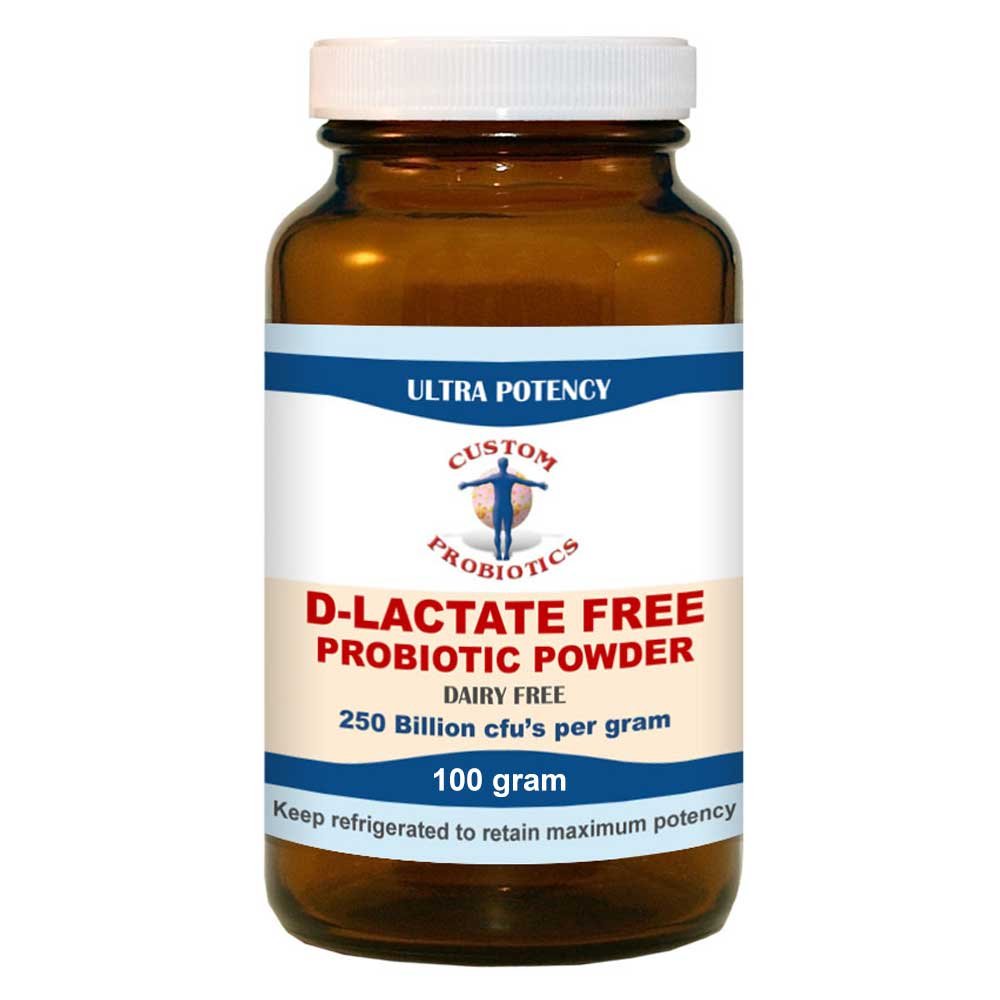 Custom Probiotics D-Lactate Free Probiotics Powder 3.5 Ounce