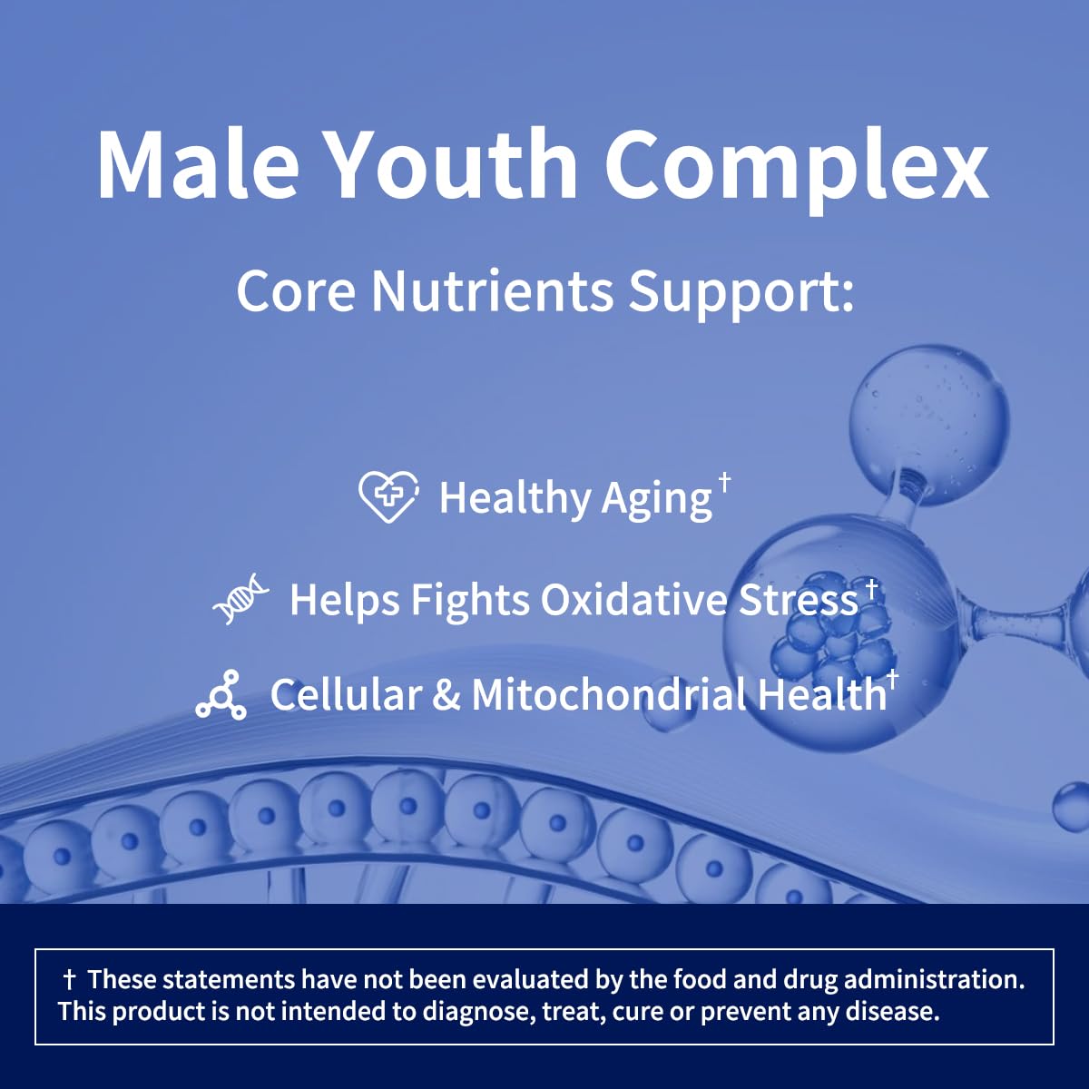 joyable by VitaSol Wellness Male Youth Complex – Cellular Energy & Healthy Aging Support Supplement with NR, PQQ & Ergothioneine, 60 Capsules