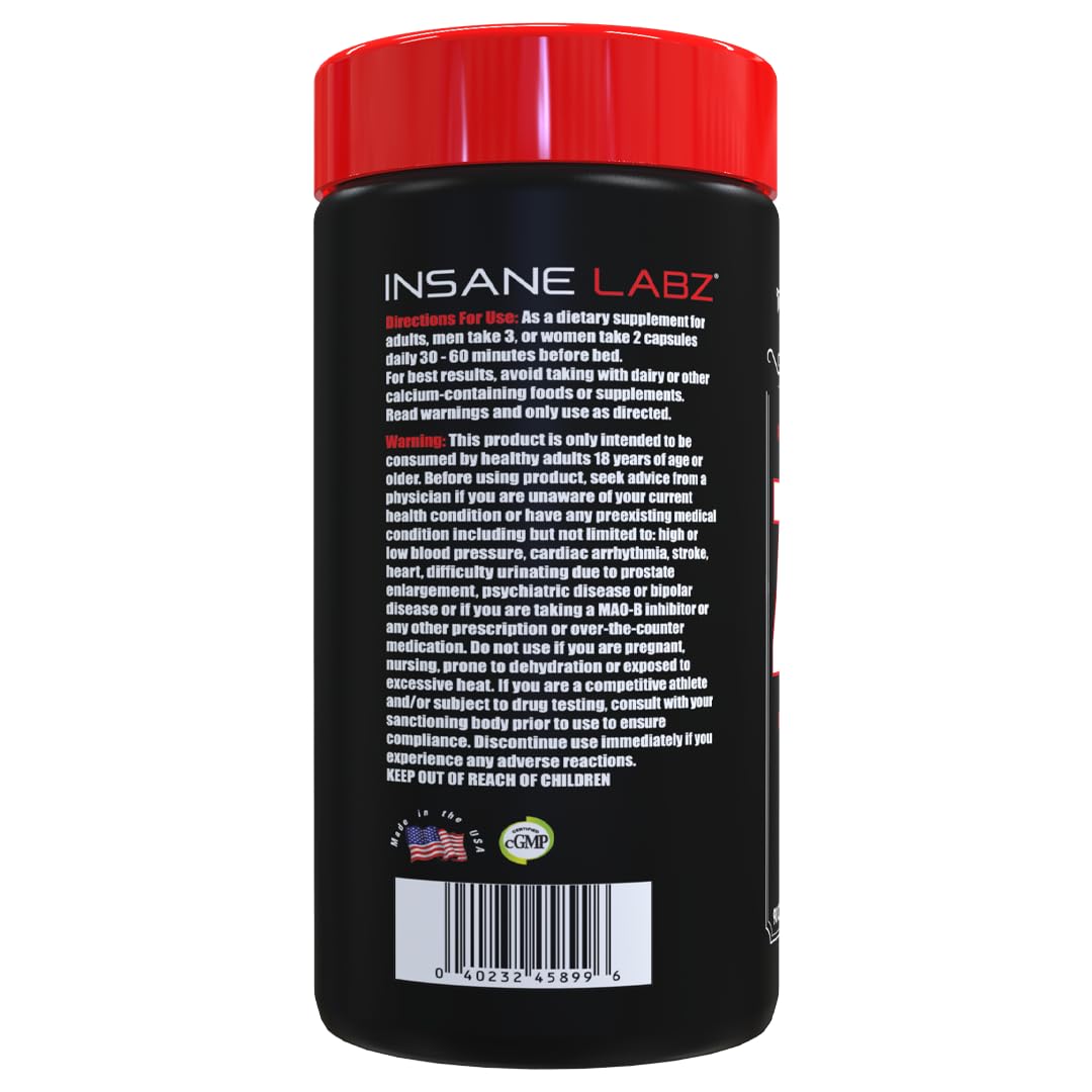 Insane Labz ZMA, Zinc, Magnesium & Vitamin B6 Capsule 90 Capsules