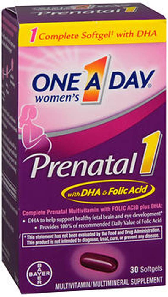 ONE A DAY Prenatal 1 with DHA & Folic Acid Softgels, 60 Softgels