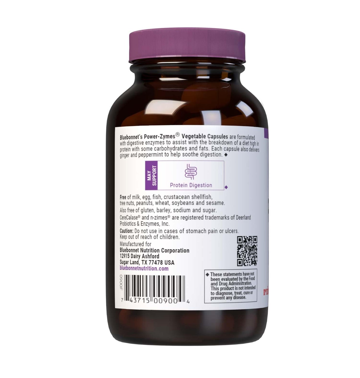 BlueBonnet Power-Zymes Protein Digestive Support Capsules 90