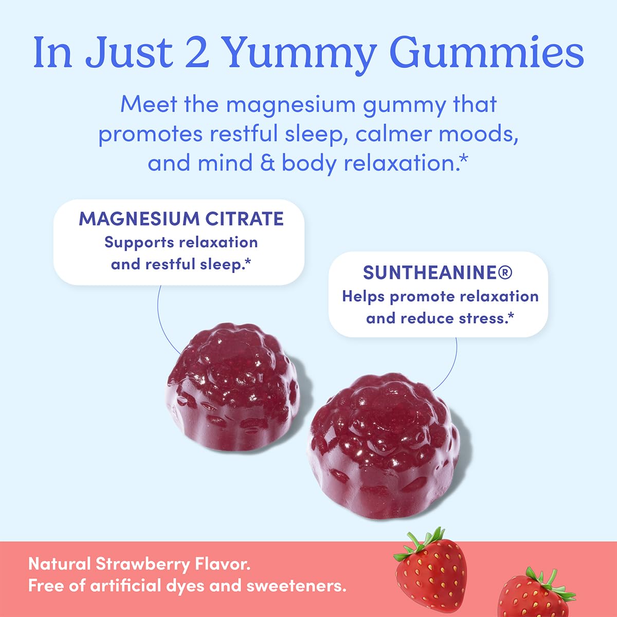 FIRST DAY Kids & Womens' Calming Magnesium Gummies, 120-Count