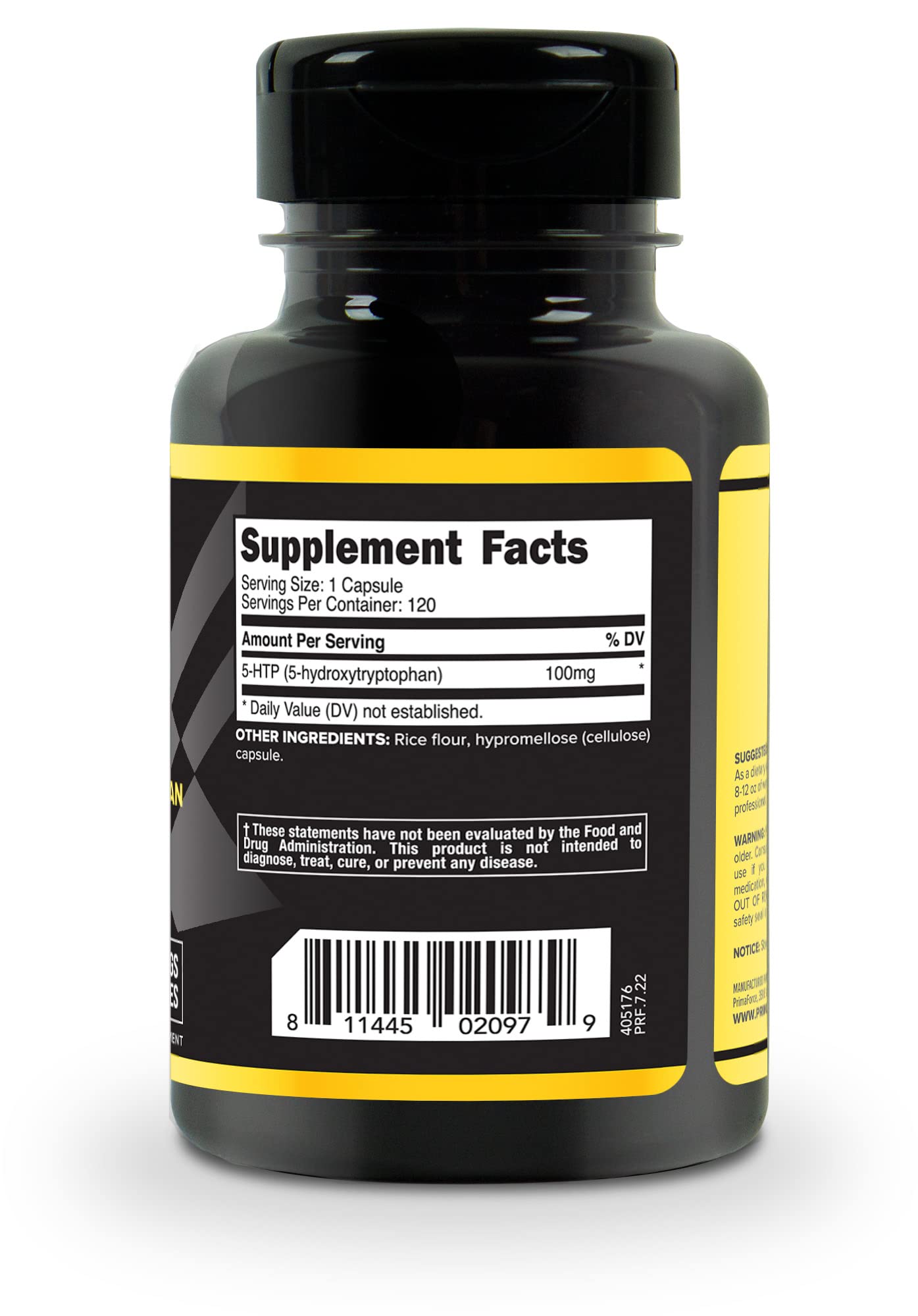 Primaforce 5-HTP 100mg Supplement Capsules, 120 Count