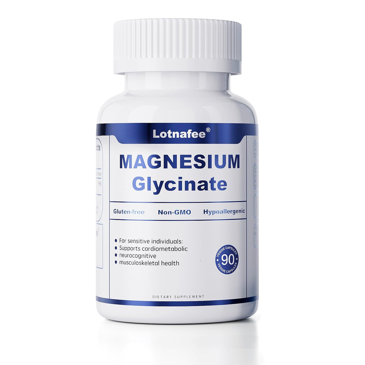 Lotnafee Magnesium Glycinate Capsules, 90 Count