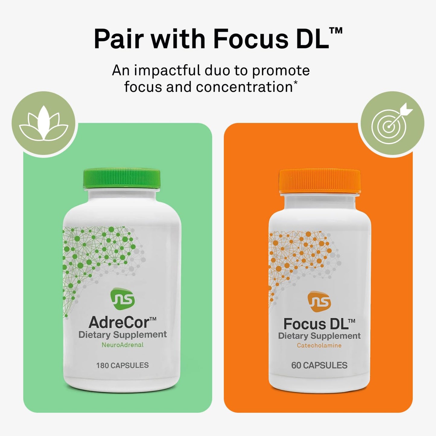 NeuroScience AdreCor Adrenal Support Capsules, 180 Count