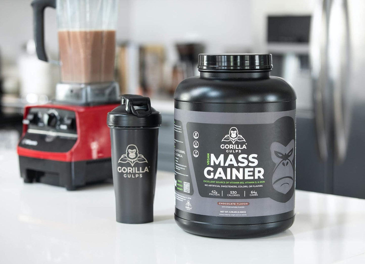 Gorilla Gulps Chocolate Vegan Mass Gainer Powder 83.04