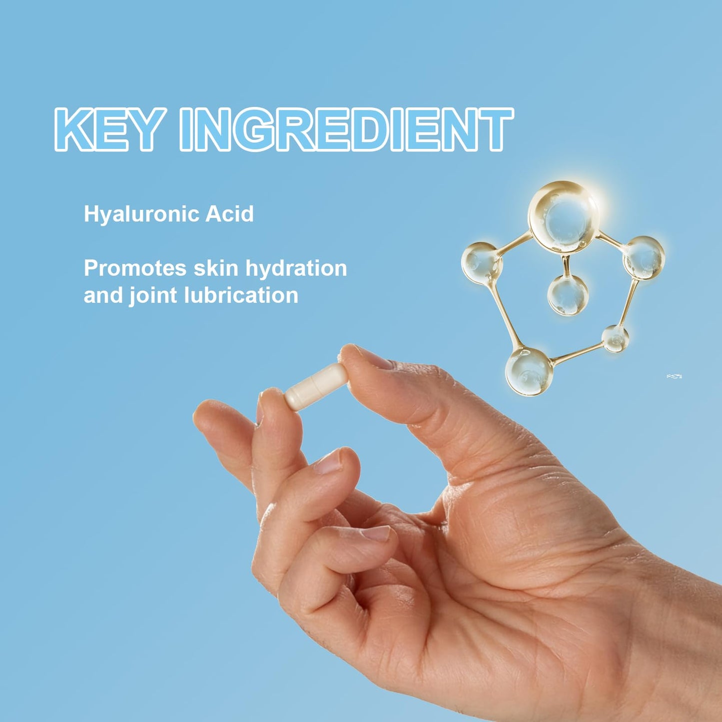 Vitalhydra Hyaluronic Acid Joint Supplements Capsules, 90 Capsules