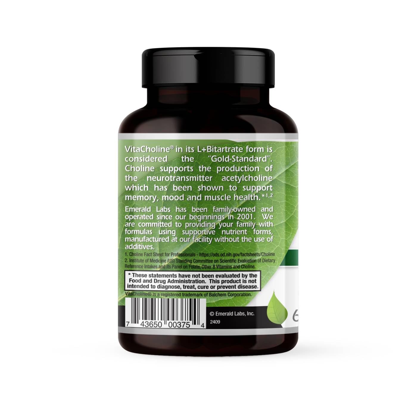 Emerald Labs VitaCholine 550 mg Capsule 60 Count