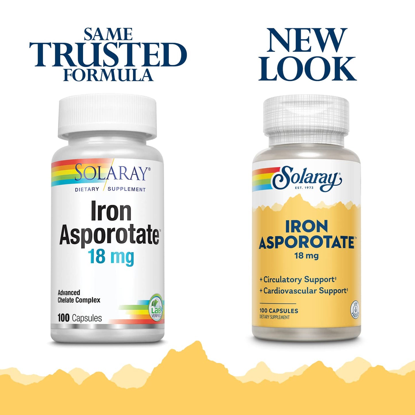 Solaray Iron Asporotate Capsules, 100 Count