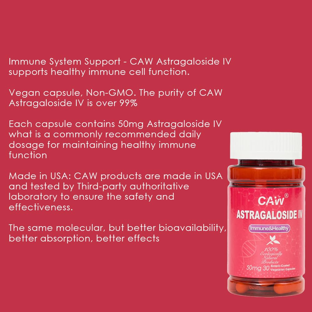 CAW Astragaloside IV Immune Support Capsules, 30 Count