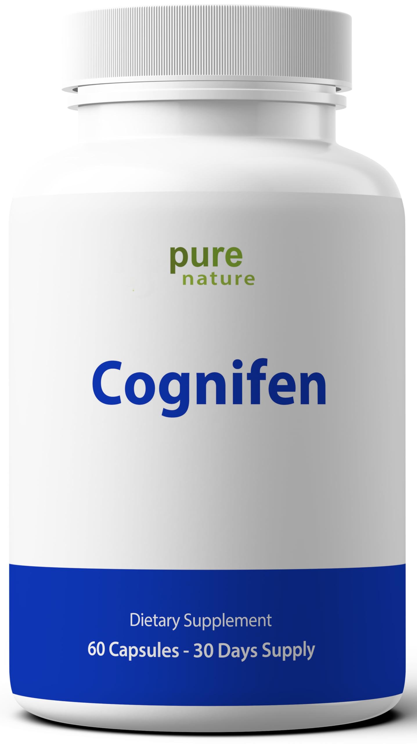 PureNature Plus Cognifen Memory Support Nootropic with Bacopa, Phosphatidylserine, Huperzine A, DHA, Choline and More Capsules, 60 Count