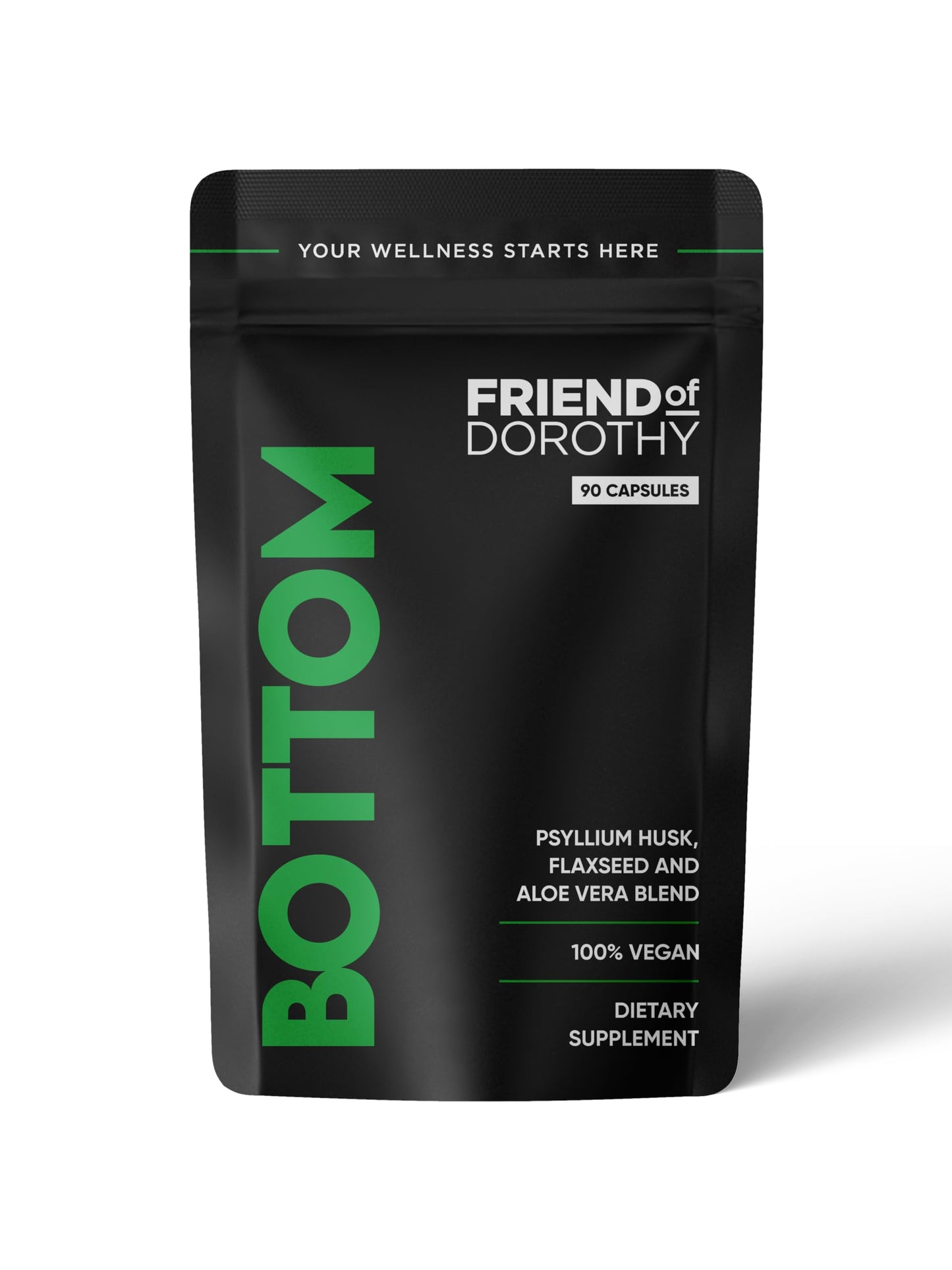 Friend of Dorothy Digestive Fiber Support Capsules for Men, Psyllium Husk & Aloe Vera, 90 Capsules
