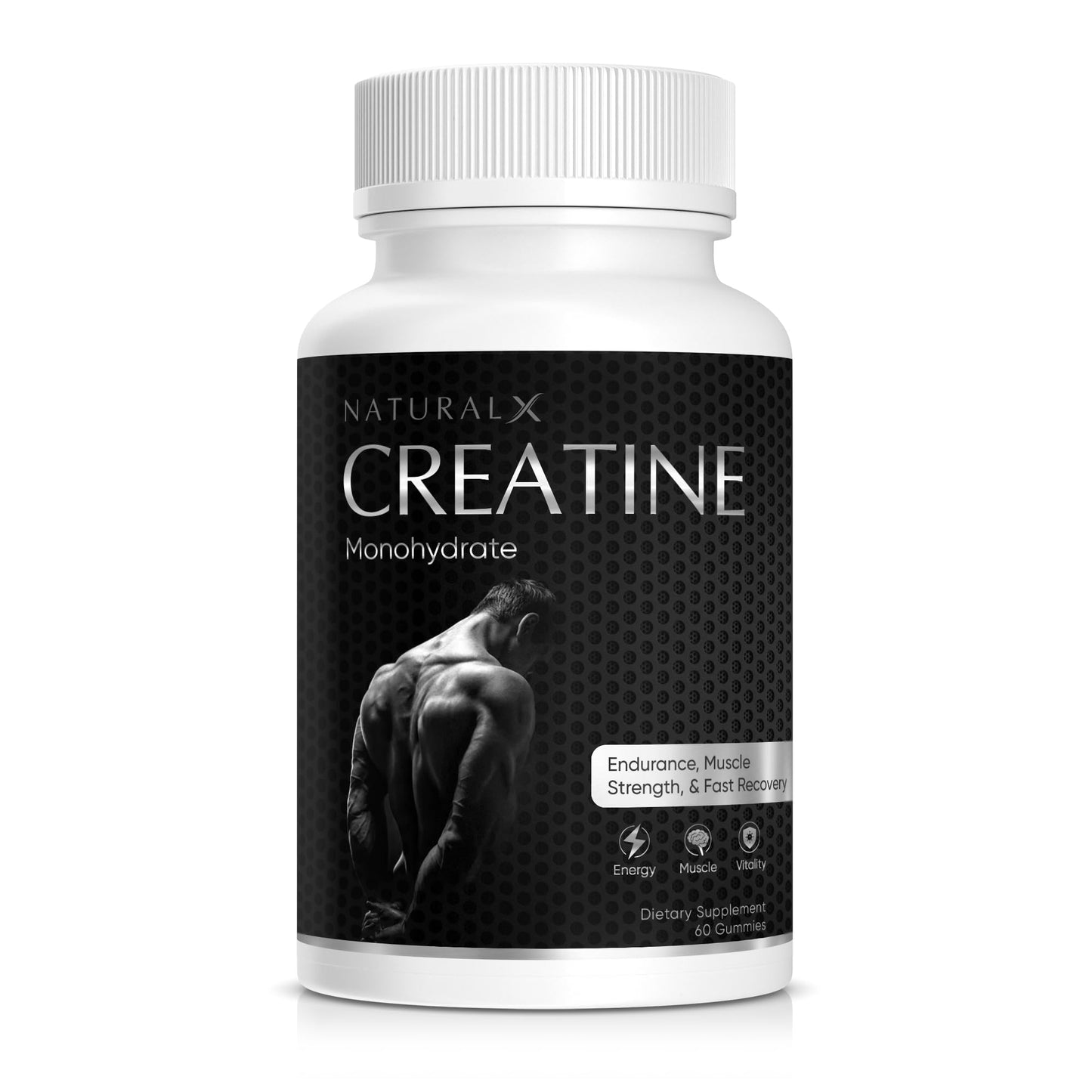 Natural X Creatine Monohydrate Gummies, 60 Gummies