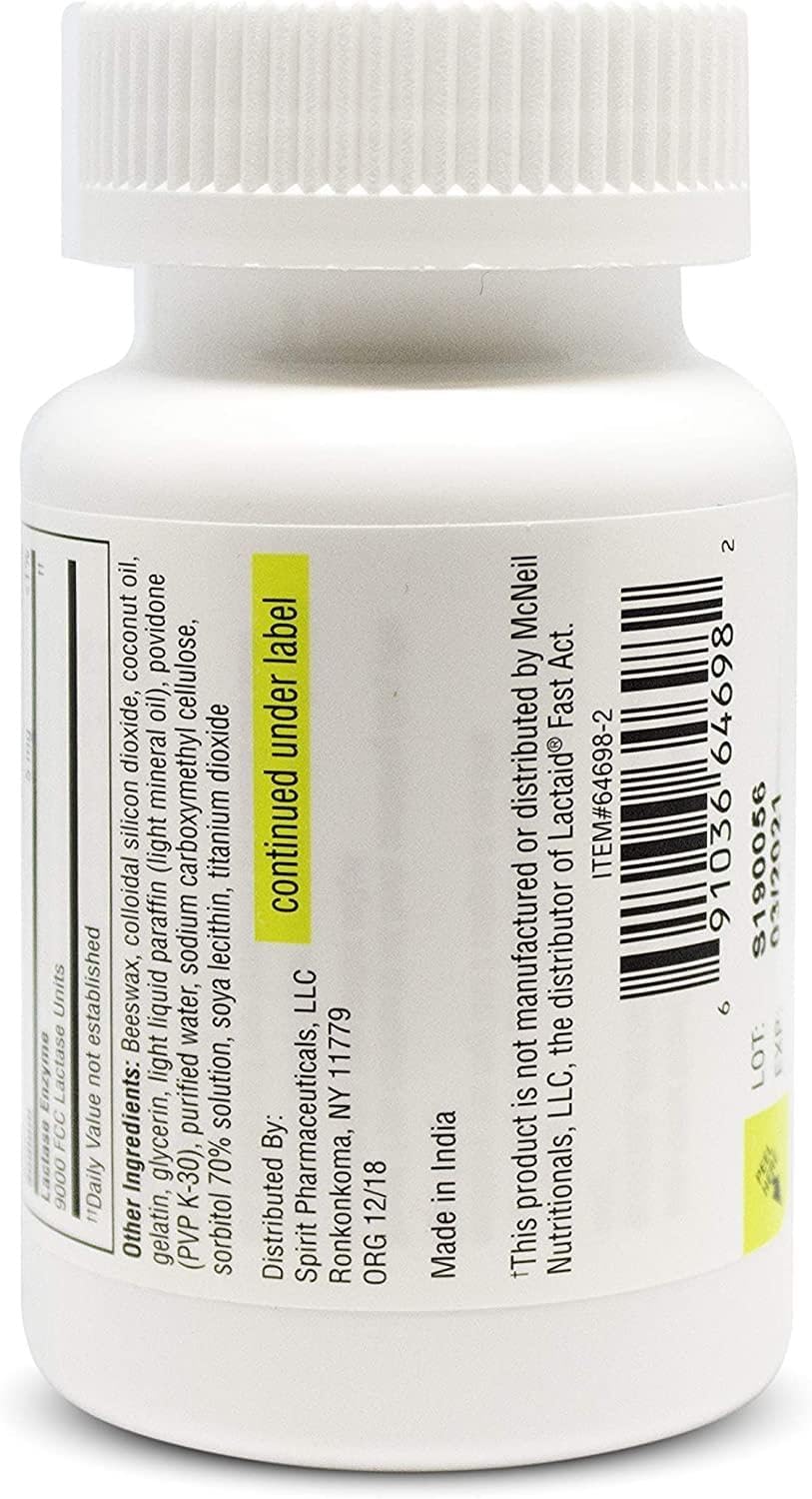 ValuMeds GoodMeds Fast Acting Dairy Relief Lactose Enzymes Softgels 120