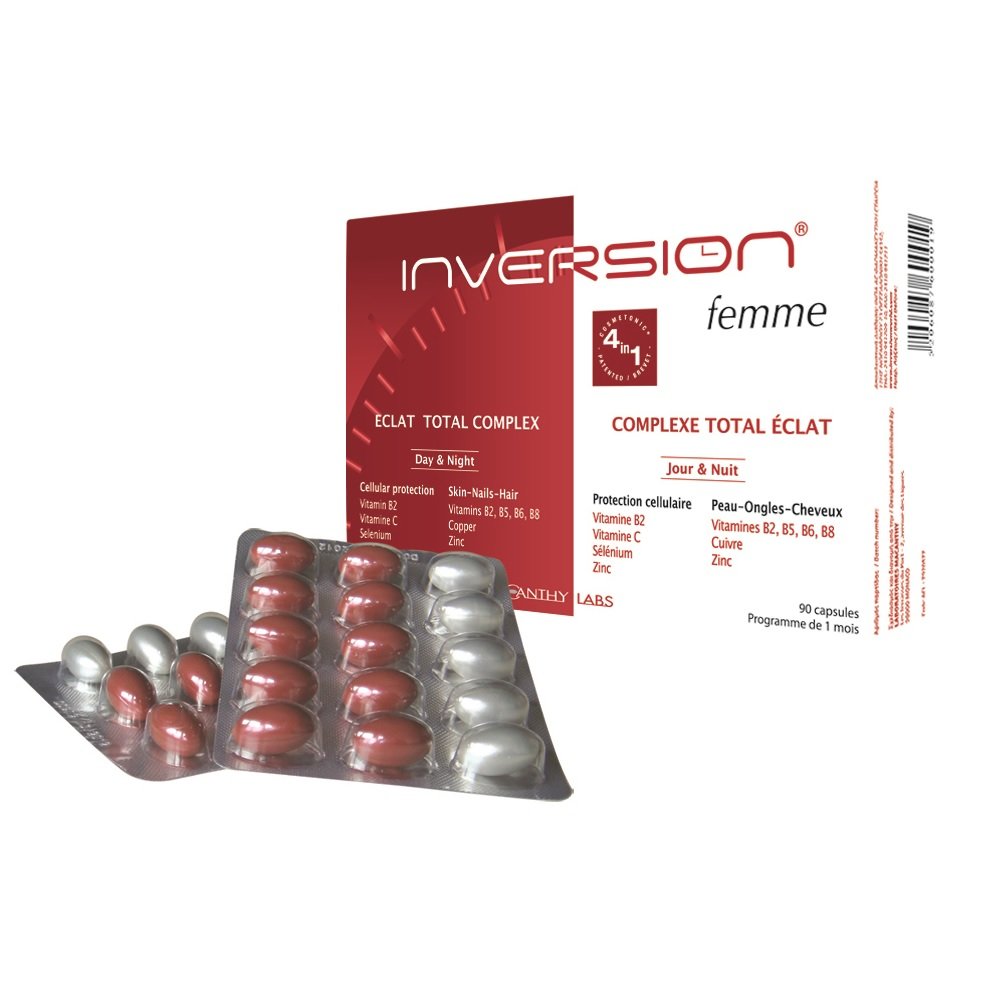 Inversion Femme Anti Aging Total Beauty All-In-One Nutritional Supplement for Skin, Hair, Nails and Figure, 90 Capsules