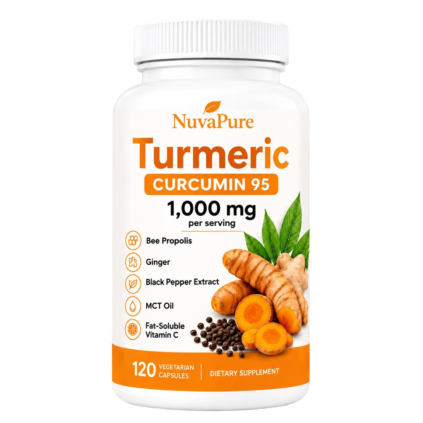 chasingdre Nuvapure Turmeric with Black Pepper for Daily Wellness & Everyday Balance Softgel 1 Count