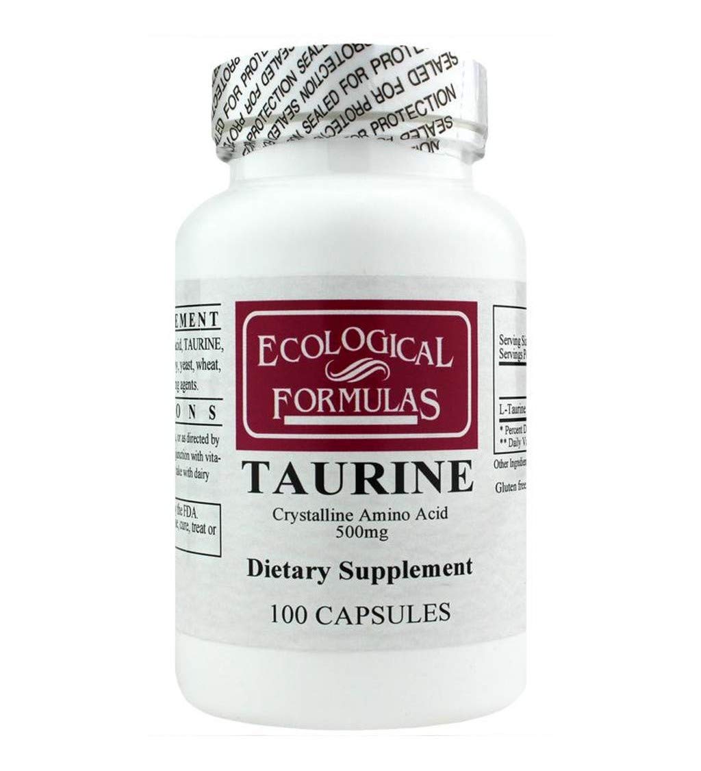 Ecological Formulas L-Taurine 500 mg Capsule 100 Capsules