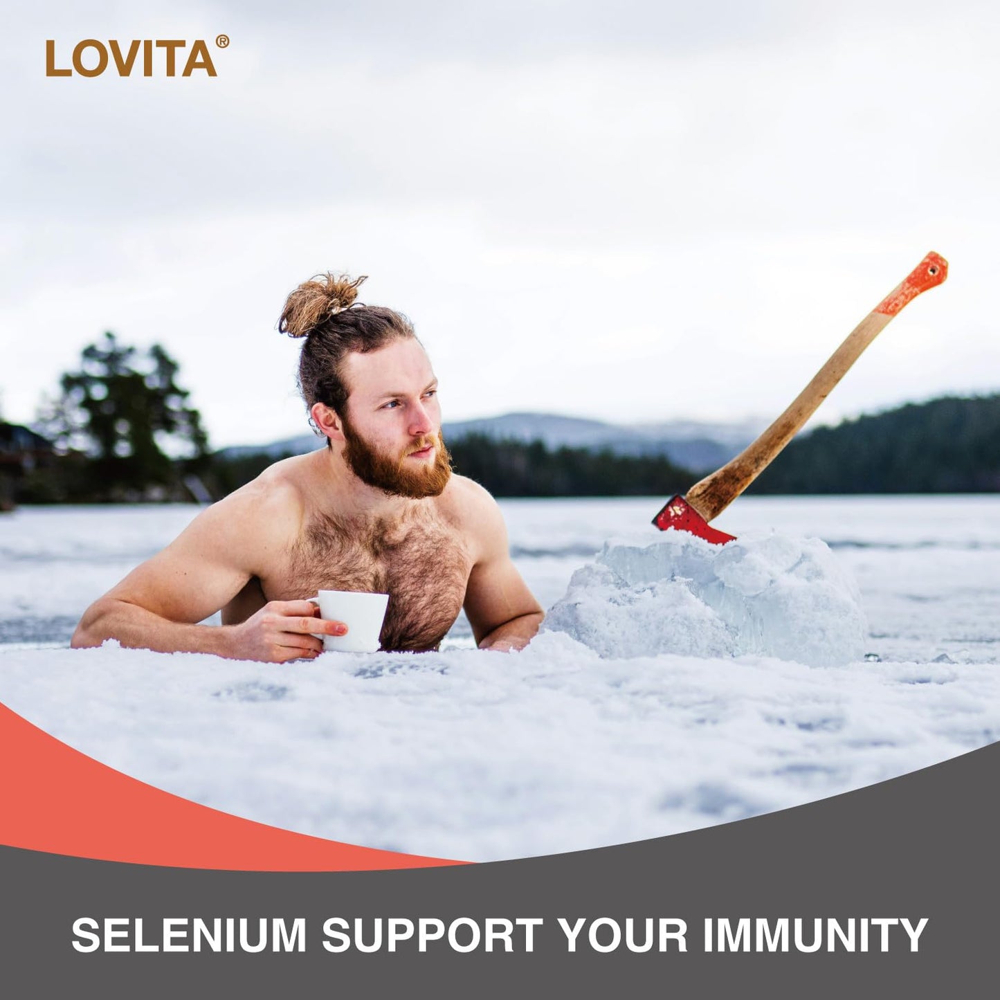LOVITA Selenium 200 mcg Glycinate Chelated Form for High Absorption, 300 Capsules