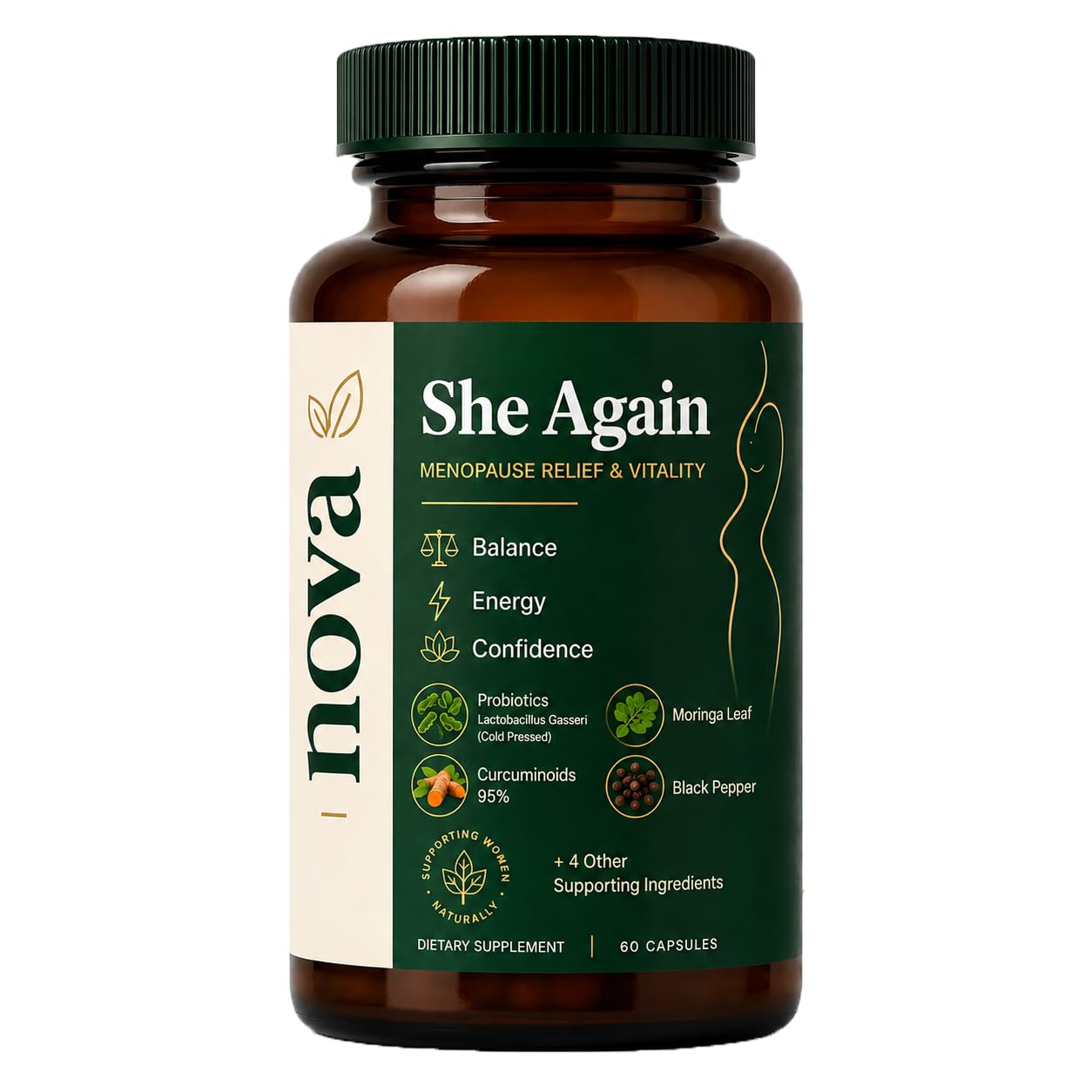 TOIKLL Nova She Again Menopause Supplements for Women Capsule, 1 Count