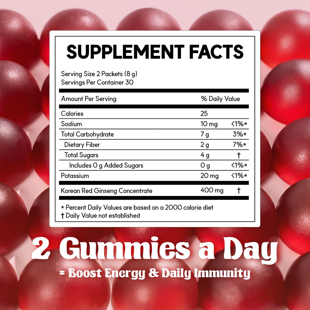 Dr.blet DOCTORBLET Red Ginseng Boost Gummies 60 Count