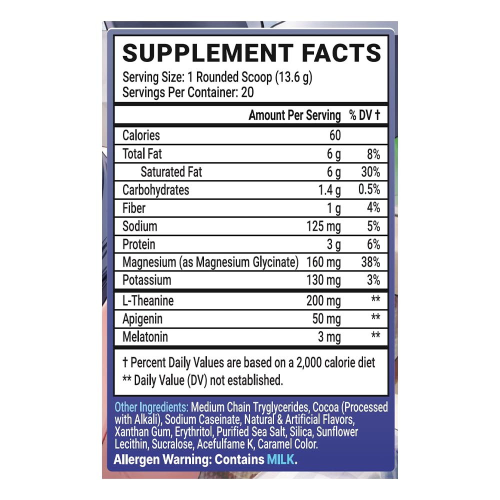 Gamer Supps AFK+ with Melatonin Lily's Lullaby Hot Cocoa by Shylily Powder 9.59 Ounce