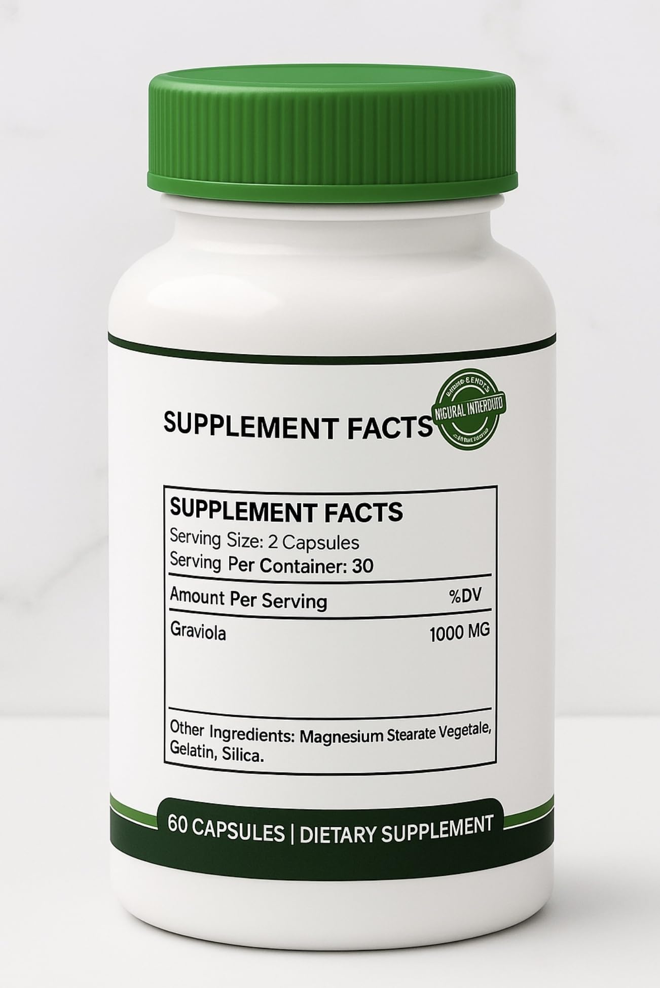All Nue Graviola Extract 1000 mg Capsules, 8-Count