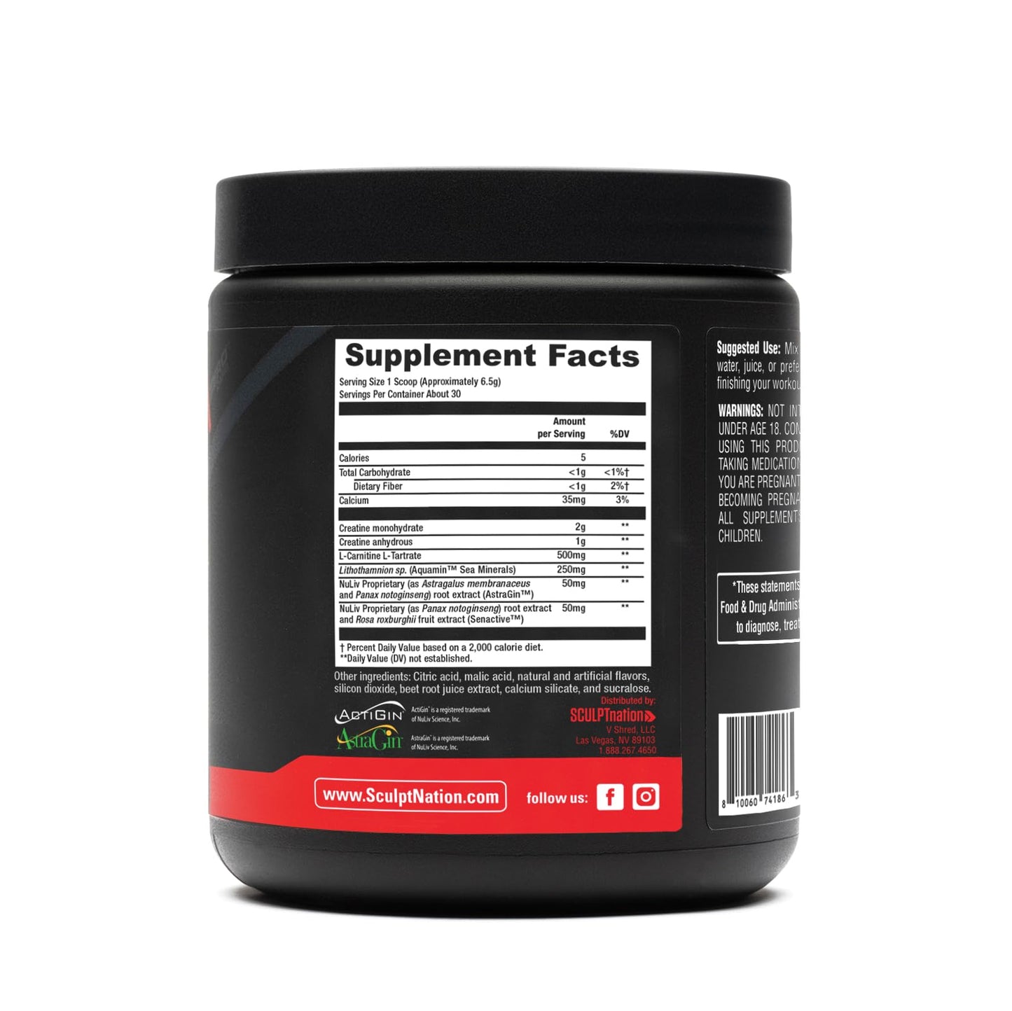 Sculpt Nation Creatine Complex Post Workout Muscle Recovery and Builder with Energy Support, Creatine Monohydrate and Amino Acids Powder, 8.11 Ounce