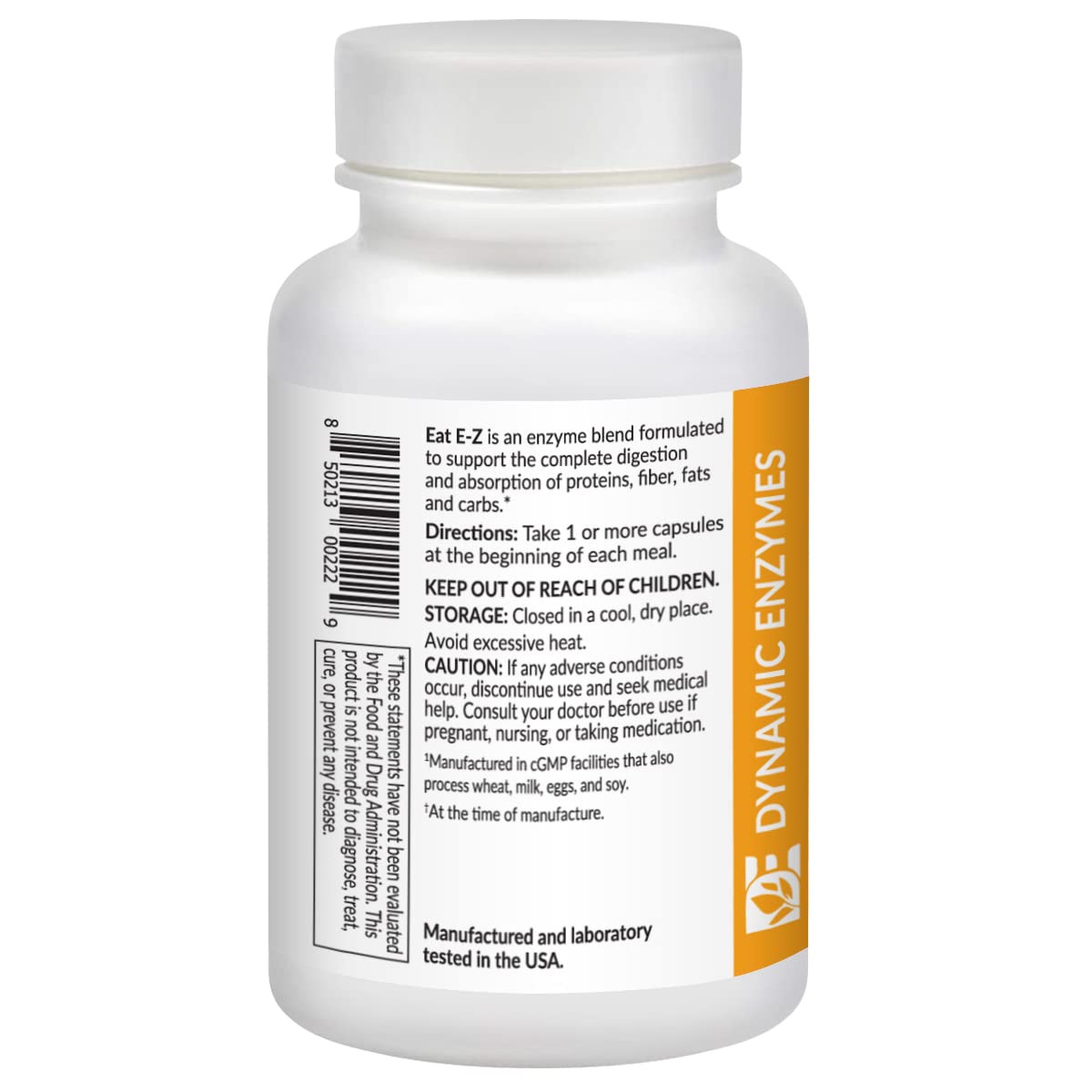 Dynamic Enzymes Eat E-Z Digestive Enzymes Broad-Spectrum Enzyme Blend Capsules 90