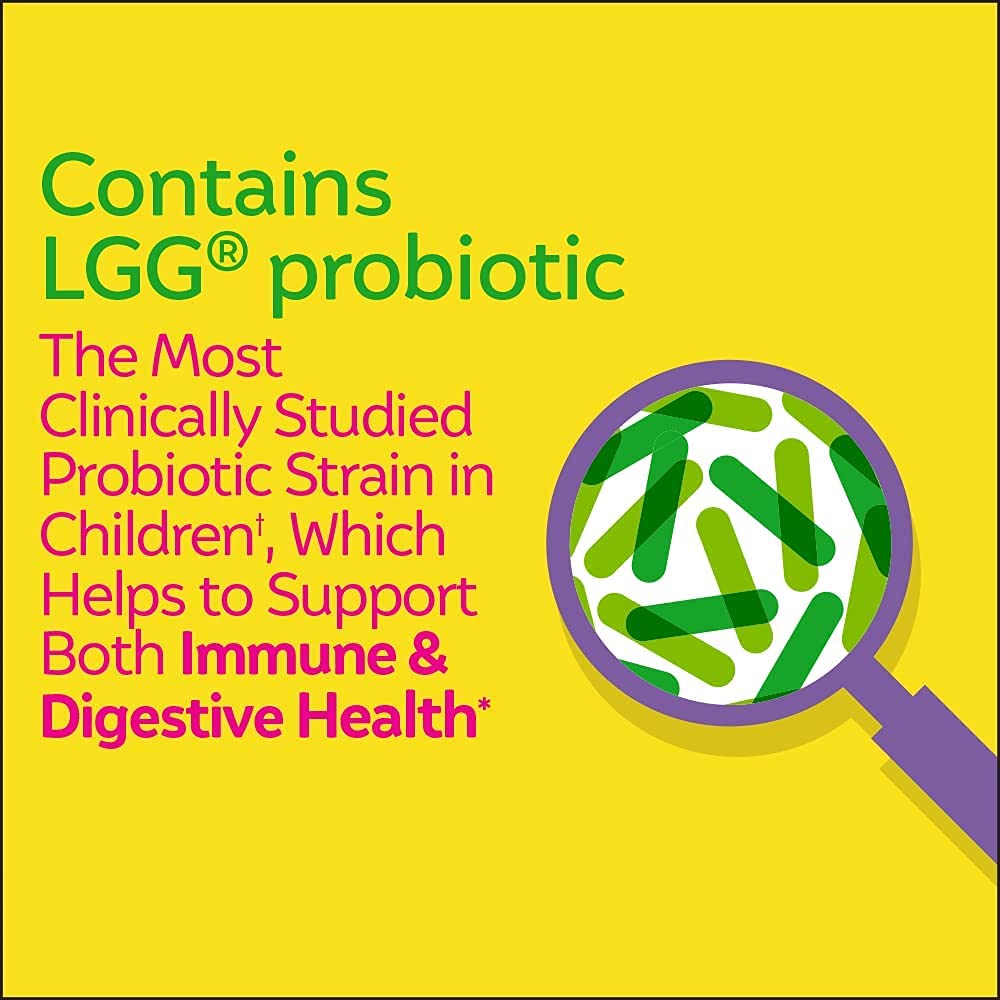 Culturelle Daily Probiotic for Kids + Veggie Fiber Gummies, 30 Count