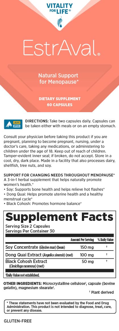 Melaleuca EstrAval Menopause Support 60 Capsules