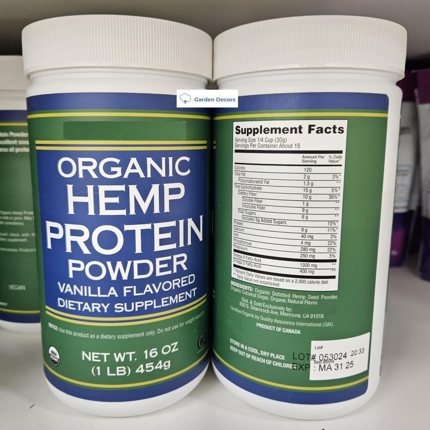 Generic Trader Joe Organic Hemp Powder Vanilla Flavored, 16 oz