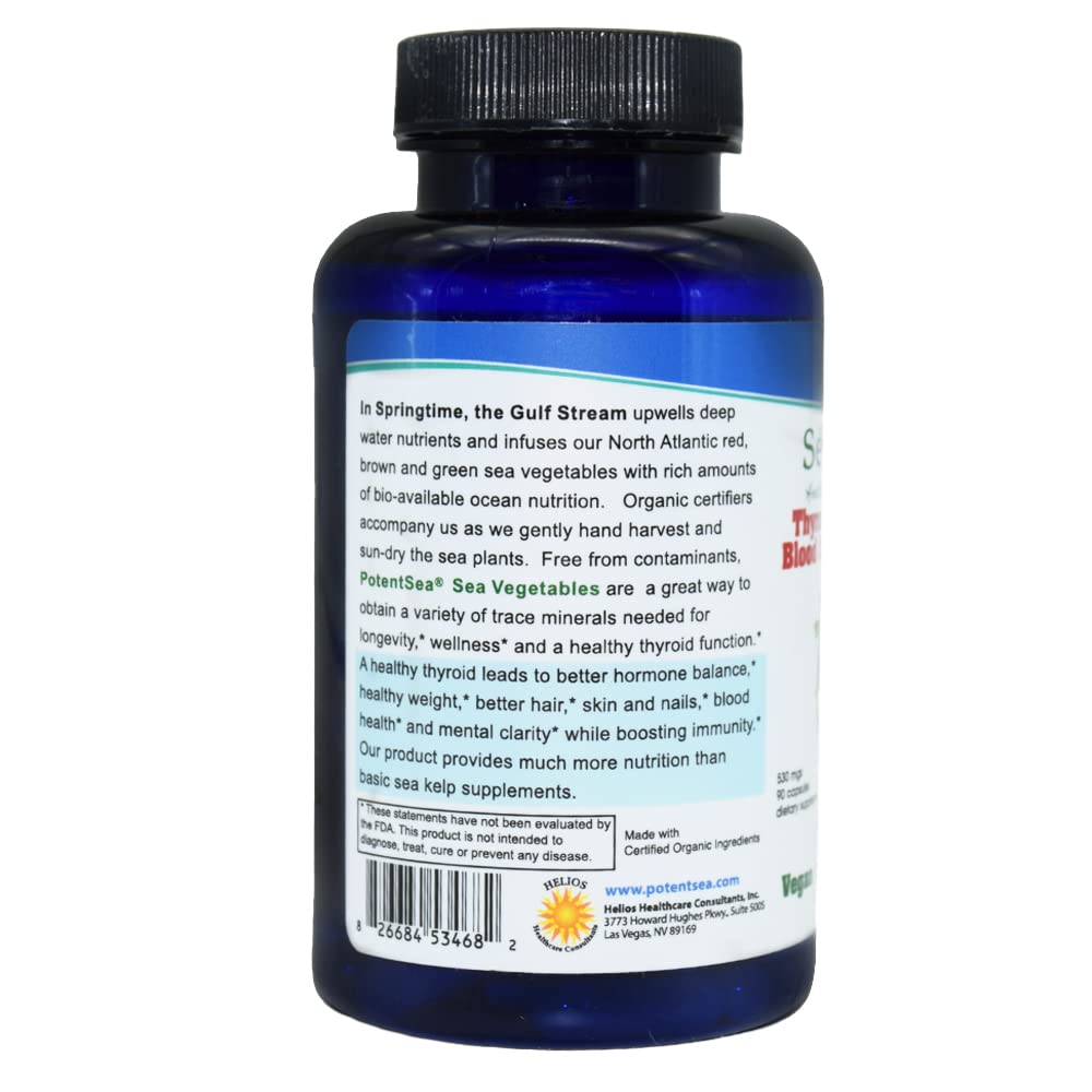 PotentSea Sea Vegetables - 540 mg Capsules, 90 Count