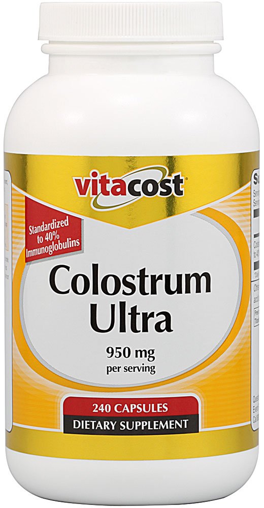 Vitacost Colostrum Ultra 40% IgG 950 mg per serving Capsule, 240 Capsules